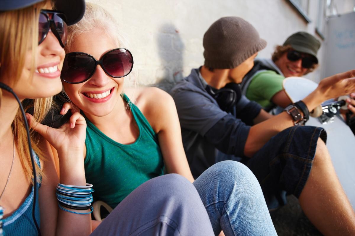 lachende Jugendliche